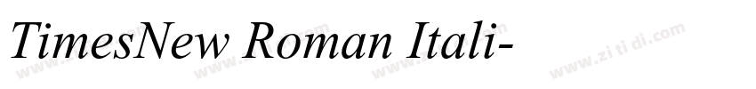 TimesNew Roman Itali字体转换
